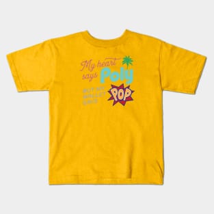 My Heart Says Poly Kids T-Shirt